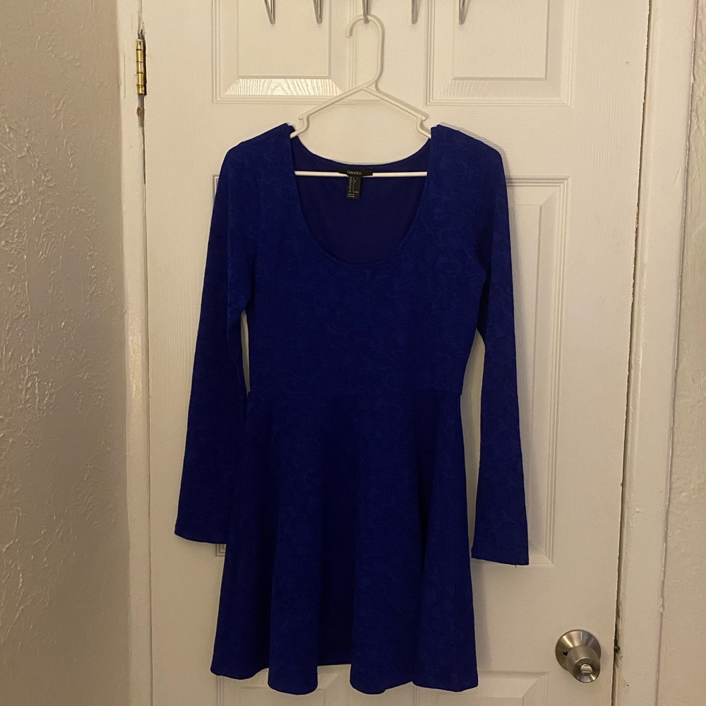 Blue long sleeve dress
